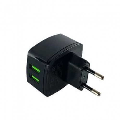 Блок питания сетевой 2 USB FaisON HC26, 2400mA, цвет: чёрный