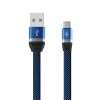 Кабель USB - Type-C FaisON K-38 Flat, 1.0м, 2.0A, цвет: синий