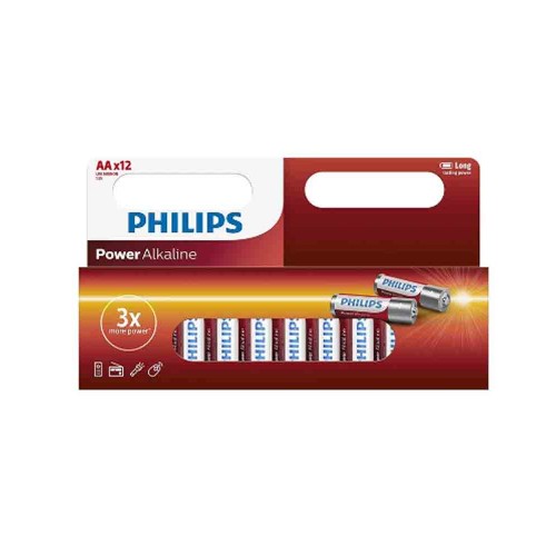 Батарейка AA Philips LR06-12BL Power, 1.5B, (12/240/19200), (арт.Б0064661)