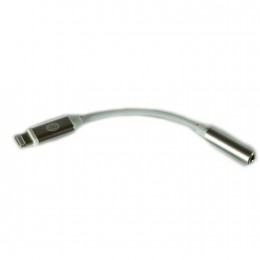Переходник 8 pin(m) - Jack 3,5mm(f) без бренда GL026 , цвет: серебряный

