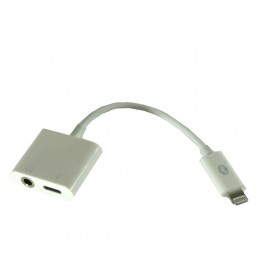 Переходник 8 pin(m) - Jack 3,5mm(f), 8 pin(f) без бренда MH030, цвет: белый
