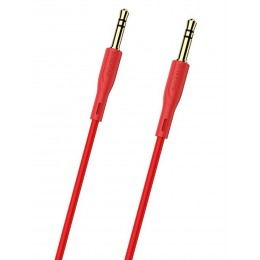 Кабель AUX, Jack 3,5mm(m) - Jack 3,5mm(m) Borofone BL1, 1.0м, цвет: красный

