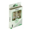 Переходник Type-C(m) на Jack 3,5mm(f), золотой, плетёный, круглый
