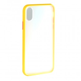 Накладка задняя без бренда для APPLE iPhone XS MAX, SHELL, цвет: жёлтый
