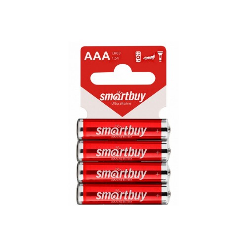 Батарейка AAA SmartBuy LR03-4P Ultra Alkaline, 1.5B, (4/60/720), (арт.SBBA-3A04SB)