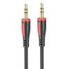 Кабель AUX, Jack 3,5mm(m) - Jack 3,5mm(m) Borofone BL14, 1.0м, цвет: чёрный