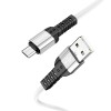 Кабель USB - микро USB Borofone BX64, 1.0м, круглый, 3.0A, силикон, цвет: белый