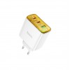 Блок питания сетевой 1 USB, 2 Type-C HOCO CS44A, Smart, 5V, 3.0A, PD 65Вт, цвет: белый