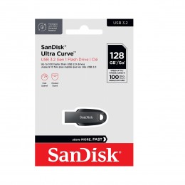 Флеш-накопитель 128Gb SanDisk Ultra Curve, USB 3.2, пластик, чёрный