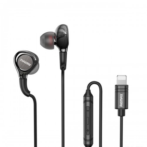 Наушники внутриканальные Remax RM-655, Metal Earphone, Jack 3.5мм, 1.2 м, цвет: черный