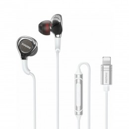 Наушники внутриканальные Remax RM-655, Metal Earphone, Jack 3.5мм, 1.2 м, цвет: белый