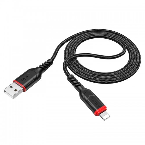 Кабель USB - 8 pin HOCO X59 Victory, 3.0м, 2.4A, цвет: чёрный