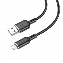 Кабель USB - микро USB Borofone BX90, 1.0м, 2.4A, цвет: чёрный