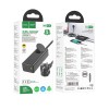 USB-концентратор HOCO NS4, Standard, USB, 2 Type-C, евророзетка, кабель 1.5м, цвет: черный