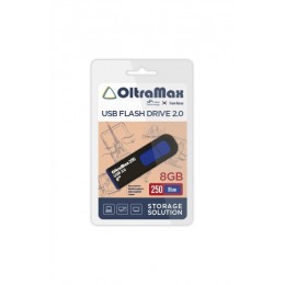 Флеш-накопитель 8Gb OltraMax 250, USB 2.0, пластик, синий