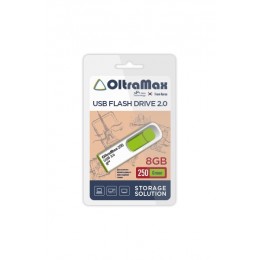 Флеш-накопитель 8Gb OltraMax 250, USB 2.0, пластик, зелёный