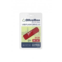 Флеш-накопитель 8Gb OltraMax 310, USB 2.0, пластик, красный