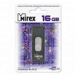 Флеш-накопитель 16Gb Mirex HARBOR, USB 2.0, пластик, чёрный