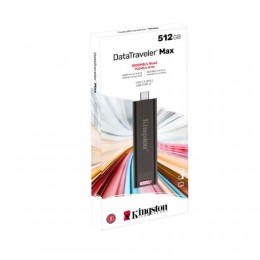 Флеш-накопитель 512Gb Kingston DataTraveler Max, USB 3.2 gen, OTG, Type-C, чёрный