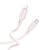 Кабель 8 pin - Type-C Borofone BX94 Crystal Color, 1м, розовый
