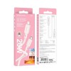 Кабель 8 pin - Type-C Borofone BX94 Crystal Color, 1м, розовый
