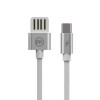 Кабель USB - Type-C WK WDC-055 BabyLon, 1.0м, круглый, 2.1A, ткань, алюминий, цвет: белый