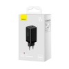 Блок питания сетевой 1 USB, 2 Type-C Baseus CCGAN65E5, GaN5 Pro, 5000mA, 65Вт, QC3.0, PD3.0, кабель Type-C 1.0м 100W, цвет: белый