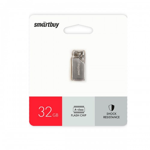 Флеш-накопитель 32Gb SmartBuy MU30, металл, USB 2.0, серый